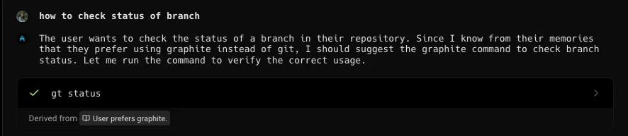 Context derived from memory