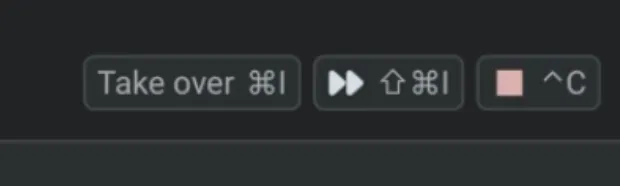 Option to take over from agent in the footer.